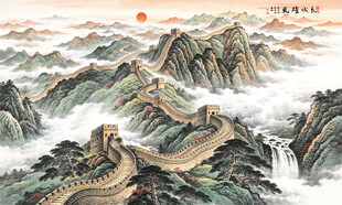 万里长城背景墙