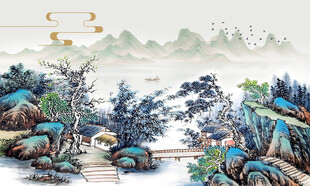 古典山水国画